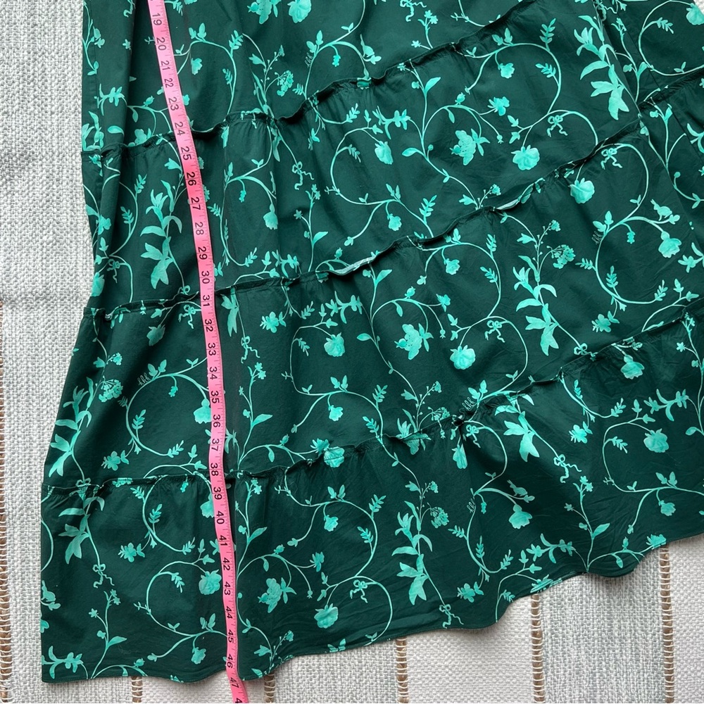 Hill House The Nap Alikah Green Green Botanical Sleeveless Midi Dress Women’s XL - Picture 5 of 8